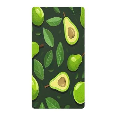 Imagem de Blueangle Lençol de berço padrão para berço infantil - Lençóis de algodão macio e respirável com pequenas fatias de abacate (780)