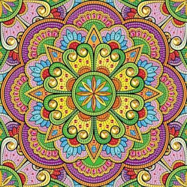 Imagem de Kits de pintura de diamante para adultos, kits de arte de diamante de formato especial mandala 5D para iniciantes, pintura de strass de cristal para decoração de parede de casa, 30 x 30 cm