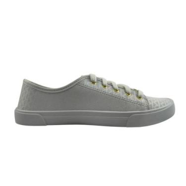 Imagem de Tenis Feminino Moleca 5296.510 Napa Pesponto Menfis, Branco, 37