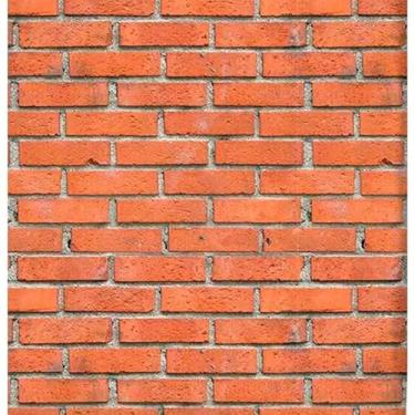 Imagem de Papel de Parede Adesivo Sala Quarto Ripas Madeira Clara Lisa Autocolante(10 Metros,Tijolo vermelho)