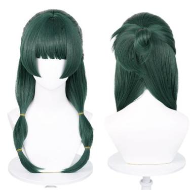 Imagem de Peruca de cosplay Wiggy Mermaid MaoMao Long Verde Escuro Sintética
