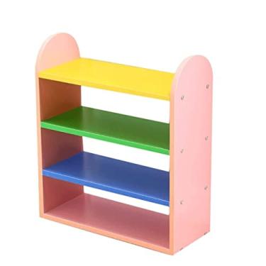 Imagem de Sapateiras pequenas coloridas para sapatos, multiuso, 4 camadas, porta de entrada, varanda, organizador de armazenamento de sapatos (rosa)