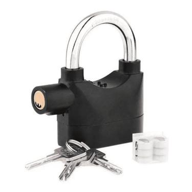 Imagem de Cadeado Com Alarme Sirene Antifurto 110Db Som Alto Segurança