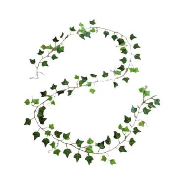 Imagem de Guirlanda Artificial De Natal De 210cm Com Folhas De Seda Verde Para D