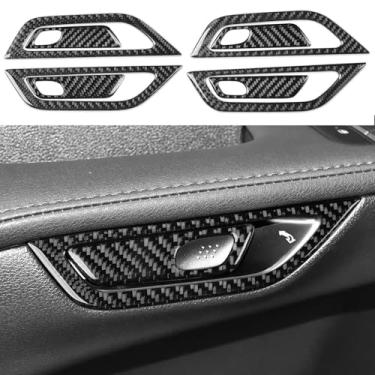 Imagem de NVCNX Fibra de carbono premium real para Lexus RX 350 RX350/RX350h/RX450h+/RX500h Acessórios 2023-2026 2024 2025 Capa de puxador interno para porta de carro acabamento interno adesivo de sobreposição