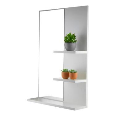 Imagem de Espelho Para Banheiro Com Armário Branco Liege B 68Cm