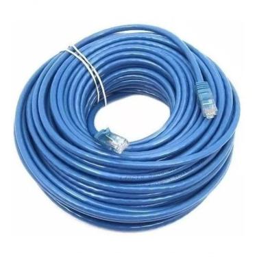 Imagem de Cabo De Rede 10 Metros Ethernet Lan Rj45 Cftv Azul C/ 10Mts