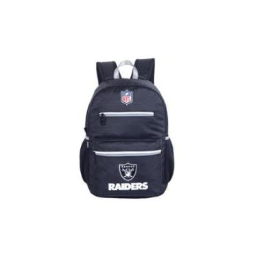 Imagem de Mochila Esportiva Escolar NFL Raiders Futebol Americano Oficial-Unissex