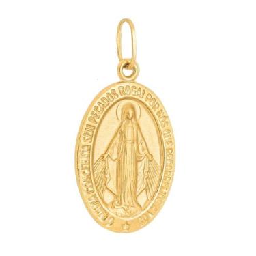 Imagem de Pingente Ouro 18k Medalha Nossa Senhora Das Graças RP-192 - 750 Net OZ