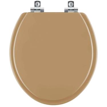 Imagem de Assento Sanitário com Fechamento Lento Convencional Oval Amendoa  para vaso Ideal Standard