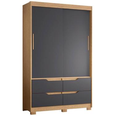 Imagem de Guarda Roupa Solteiro Sole 2 Portas e 4 Gavetas - Móveis Albatroz
