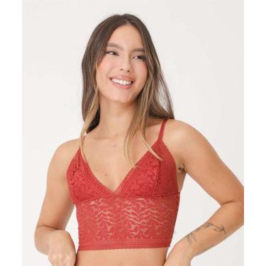 Imagem de Sutiã Top Renda Sem Bojo-27033 - AMBIENTE INTIMO, Vermelho, 44