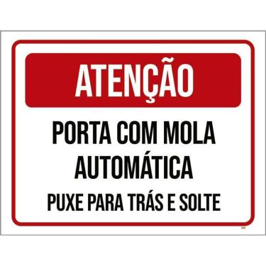 Imagem de Placa Acm Porta Mola Automática Puxe Solte 18X23