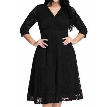 Imagem de Vestido Plus Size 36 Festa Renda Madrinha Aniversario Formatura - Bell