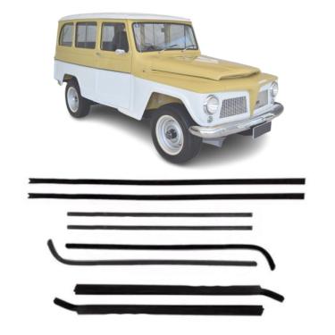 Imagem de Jogo Canaletas Pestanas Porta Rural Willys De 1967 Até 1977