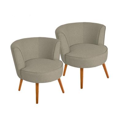 Imagem de Kit 2 Poltronas Luna em Madeira de Eucalipto Movellu Home