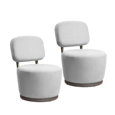 Imagem de Kit 2 Poltronas Bremen com Manta Acrilica Movellu Home