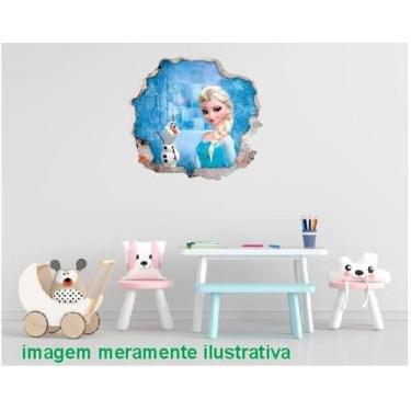 Imagem de Adesivo De Parede Buraco Falso Elsa - Lojinha Da Luc Adesivos