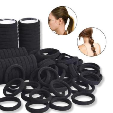 Imagem de Kit 600 Elásticos Xuxinha Lacinho Laço Preto Cabelos - Arte Seducao