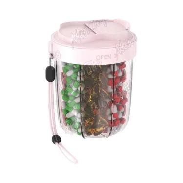 Imagem de Organizador De Pílulas Grande Com 7 Compartimentos, Container De Viage