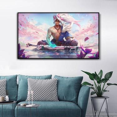 Imagem de Arte de parede, pintura, decoração em tela, jogo Yasuo, 30x70cm