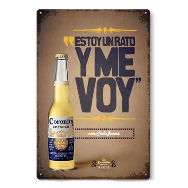 Imagem de Decoração de parede Pintura em ferro Placa de metal de estanho Corona 