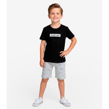 Imagem de Conjunto Infantil Camiseta e Bermuda Select Cinza, 4, Cinza
