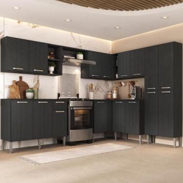 Imagem de Armário Cozinha Modulada Completa de Canto 432,5cm Pequim Pop Multimóv