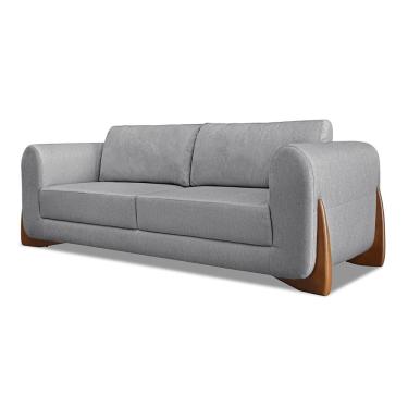 Imagem de Sofá Jobim 3 Lugares 2,50 Linho Cinza - Lucadi Home