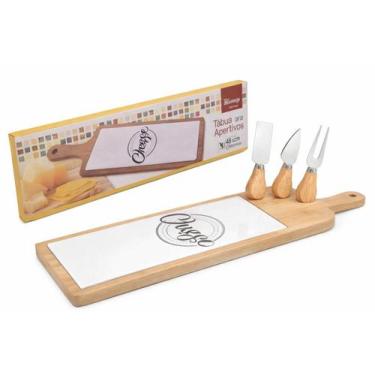 Imagem de Kit Tábua Para Servir Queijo, Pães e Frios - 5 Peças 44cm - Wincy