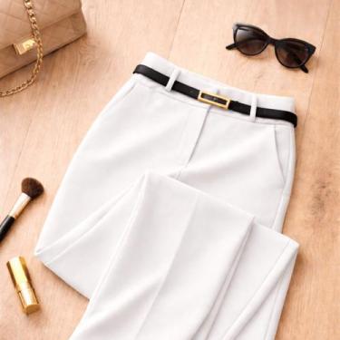 Imagem de Kit 2 Calça Alfaiataria PREMIUM Cintura Alta Com Bolso PROMOÇÃO - NoBr