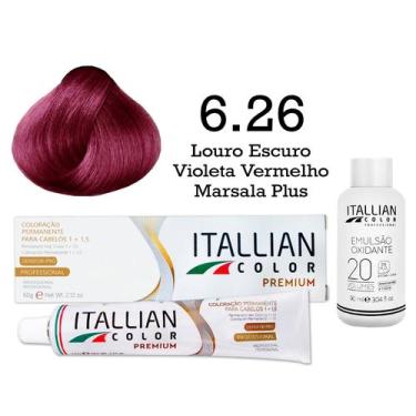 Imagem de Coloração 6.26 Loiro Esc Viol Vm Marsala Plus Oxi 06 Volumes 90ml  Ita