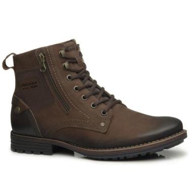 Imagem de Bota Pegada Coturno 180745-03 Masculino de Couro Legitimo, Marrom, Esc