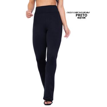 Imagem de Calça Flare Feminina Boca De Sino Bailarina Cintura Alta Pronta Entrega-Feminino