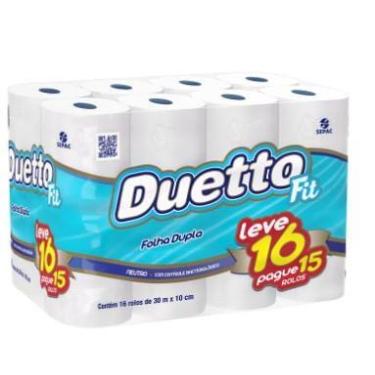 Imagem de Papel Higiênico DUETTO Fit Neutro Pct c/16 Rolos de 30m (Leve 16 Pag 1