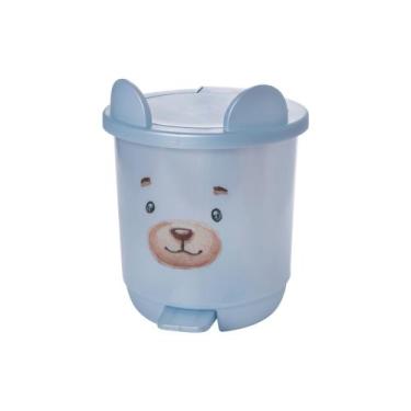 Imagem de Lixeira Infantil Decorada Ursinho Para quarto de Bebê 6,5 Litros PlasU