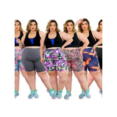 Imagem de Kit 2 Bermudas Plus Size Feminina Suplex Florida Academia - roud, 2 sh