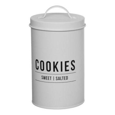 Imagem de Pote Para Biscoitos Manhattan Aço Galvanizado 1,6l Branco - Haüskraft