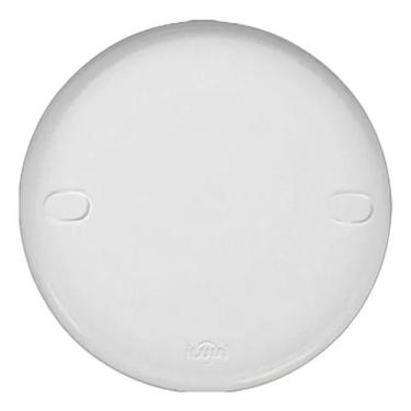 Imagem de Kit 3 Placa Cega Redonda 4pol Espelho Tampa Branca Ilumi