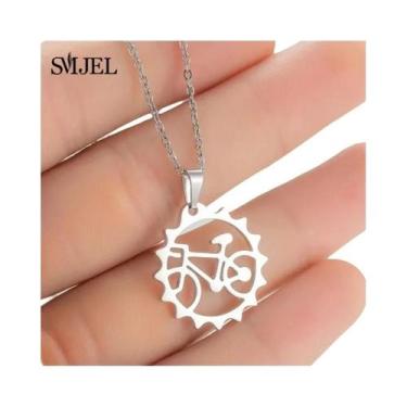 Imagem de Colar Com Pingente De Ferradura Em Aço Inoxidável Cavalo E Menina, Joi