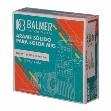 Imagem de Arame mig 0,8mm Balmer 5kg Bobina Carretel 5kg