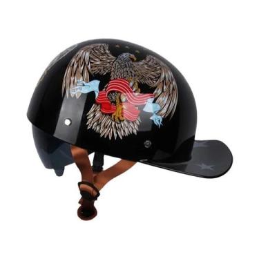 Imagem de Capacete De Motocicleta Vintage Retrô Uchoose, Estilo Boné De Beisebol