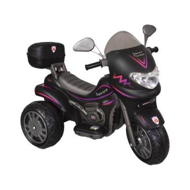 Imagem de Moto Eletrica Sprint Turbo 12v Com Capacete Boy E Girl Biemme Preto