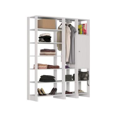 Imagem de Closet com 1 Cabideiro, 1 Porta com 2 prateleira e 12 nichos EY103-5-7