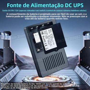 Imagem de Bateria UPS Mini Portátil 5V 9V 12V Para Câmera IP Wifi, Roteador, Tel