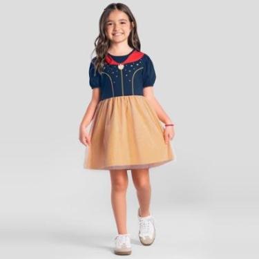 Imagem de Vestido infantil menina de princesa com tule Brandili-Feminino