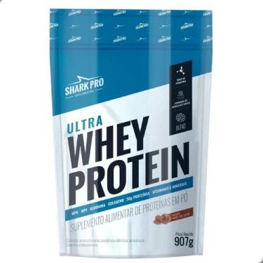 Imagem de Ultra Whey Protein Albumina Colageno Refil 900g Shark Pro, Doce de Lei