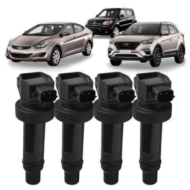 Imagem de 4x Bobinas de Ignição Hyundai Creta Hb20 I30 Kia Forte Soul - SEEDS AU