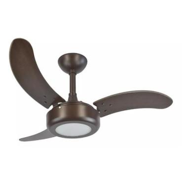 Imagem de Ventilador Teto Sala Moderno Silencioso Potente Marrom 220v - Poliluz,