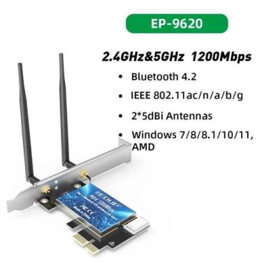 Imagem de Placa wifi pci-e edup 1200mbps - INDEX